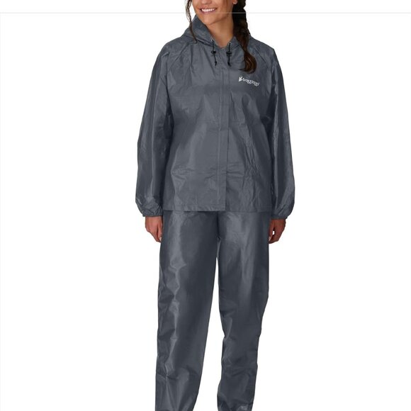 Women's Waterproof Breathable Rain Suit 2-Layer Packable with Hood - Picture 1 of 6